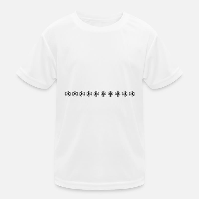 Rayures de flocons de neige T-shirt sport Enfant