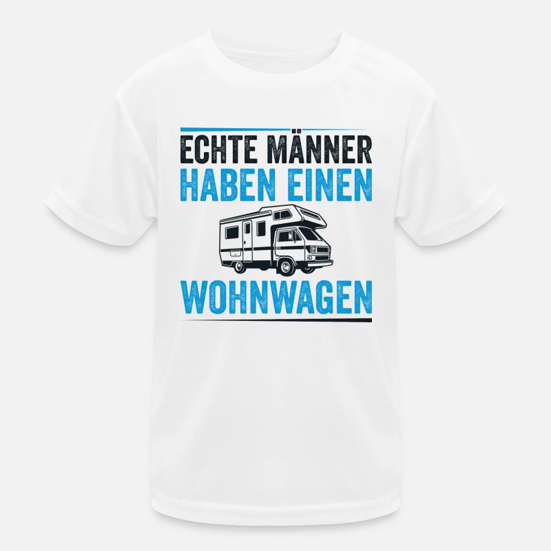 Wohnmobil Caravans Wohnwagen echte Männer Kinder Funktions-T-Shirt