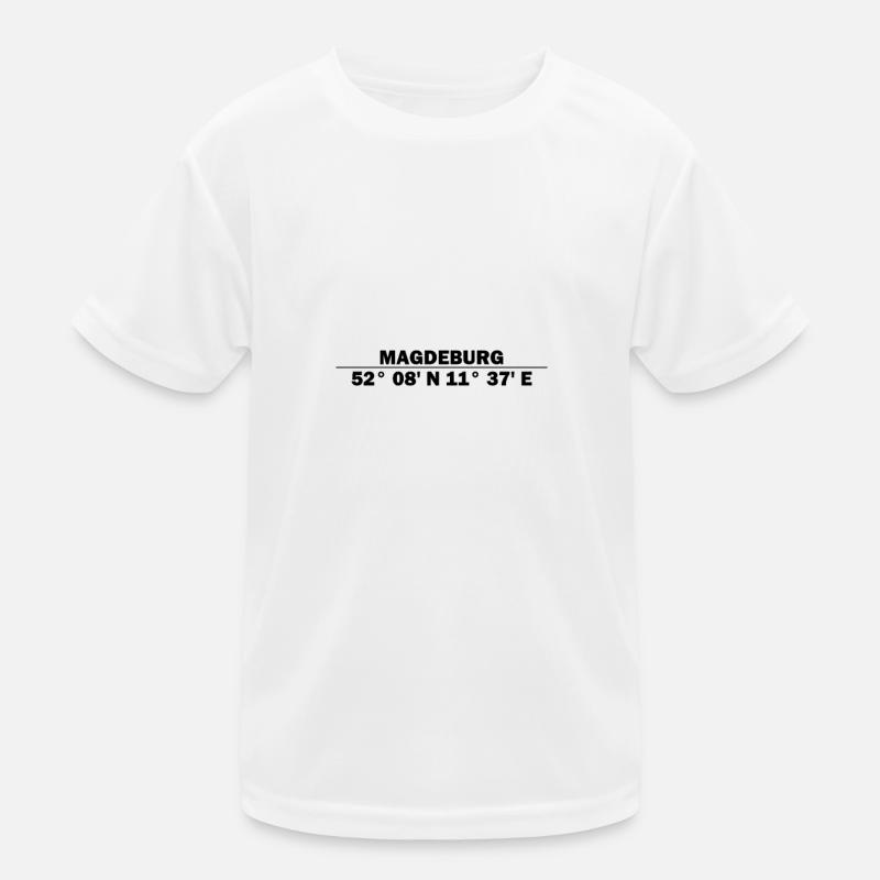 Magdeburg coordinates Kids Functional T-Shirt