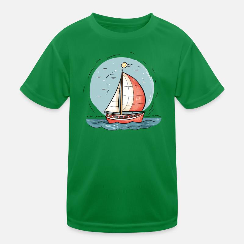 Segelboot Kinder Funktions-T-Shirt