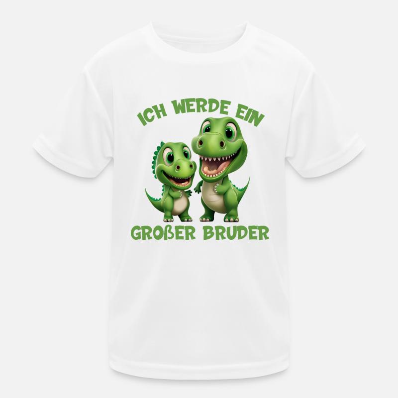 Broßer Bruder bald Dinosaurier Rex Dino ich werde Kinder Funktions-T-Shirt