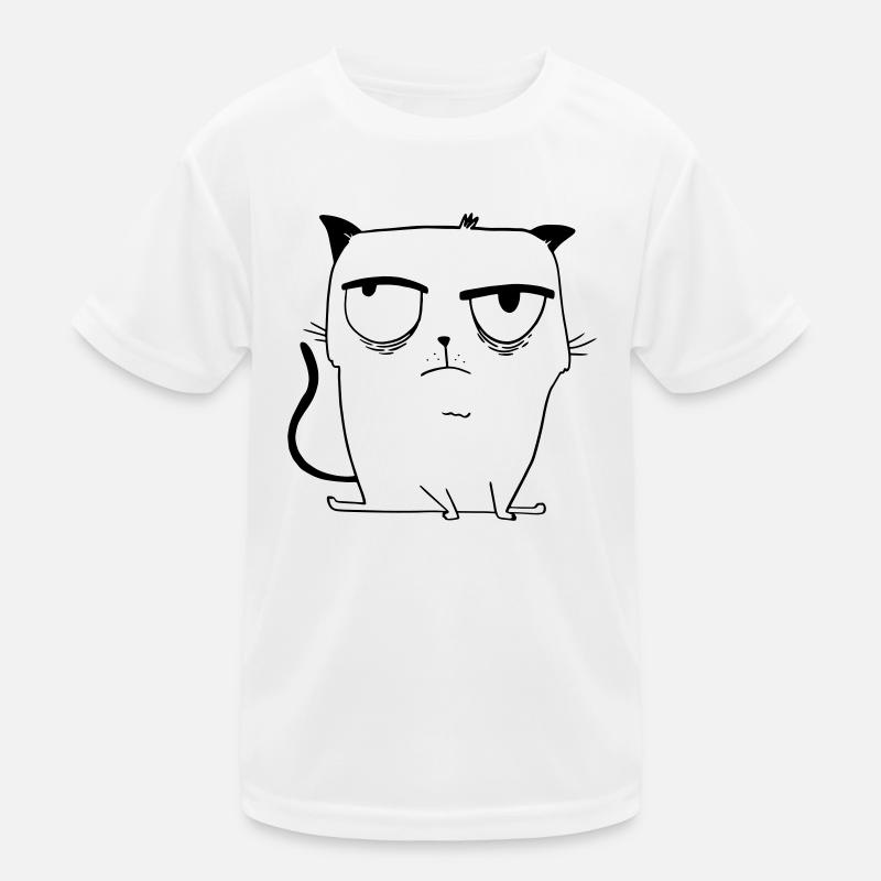 Cartoon Cat - Drôle de chat Evil Eye Nerves T-shirt sport Enfant