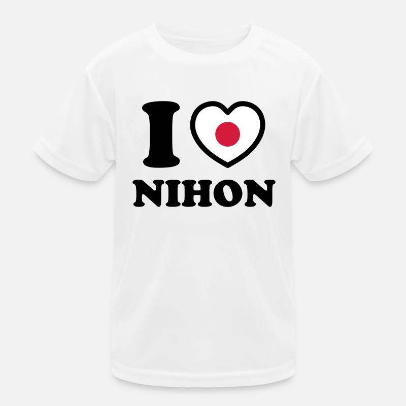 I HEART [LOVE] NIHON Kids Functional T-Shirt