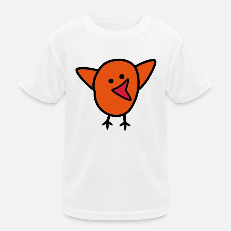 Vogel - Kinder Funktions-T-Shirt - Weiß