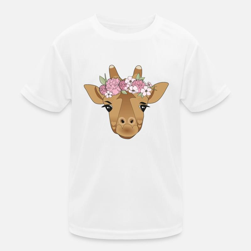Couronne de fleurs de girafe T-shirt sport Enfant