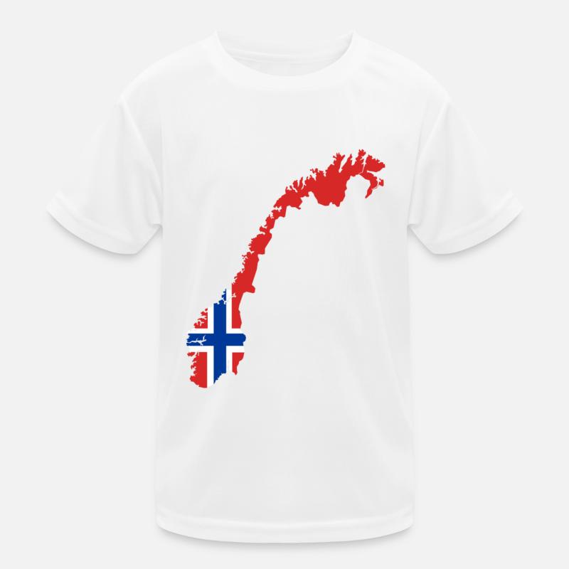 Norway - Kinder Funktions-T-Shirt - Weiß