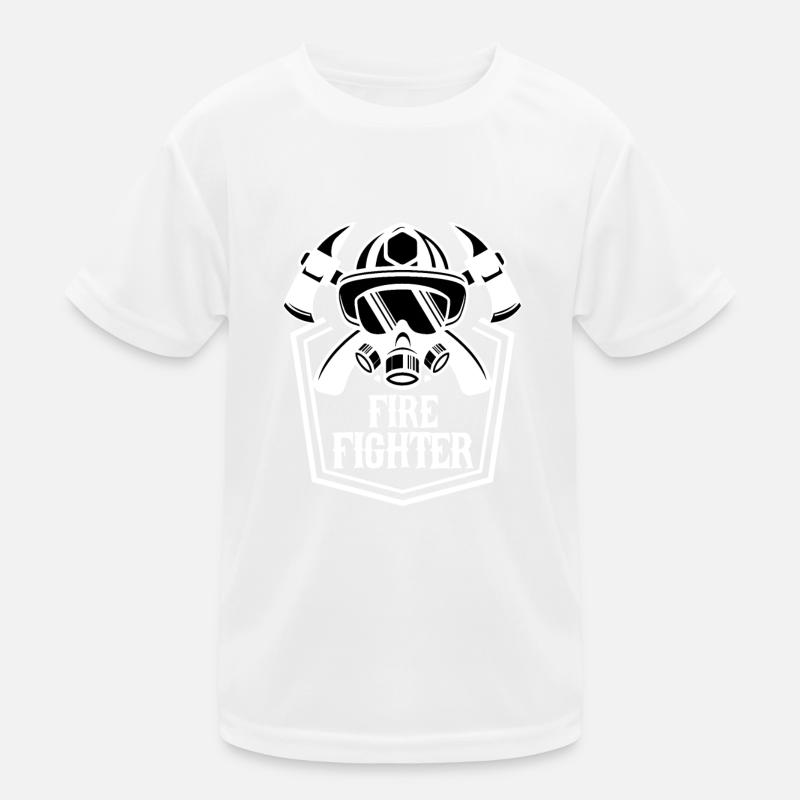 Fire Fighter Fireman Fire Ax First Responder Kids Functional T-Shirt