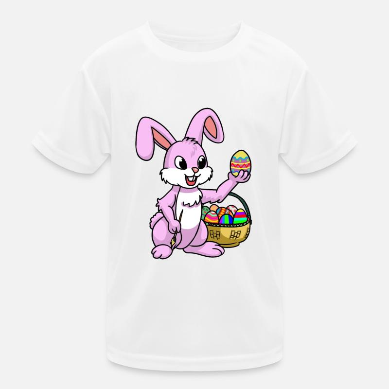 Pink Easter Bunny Egg Easter Bunny Painting Child Easter Eggs Kids Functional T-Shirt