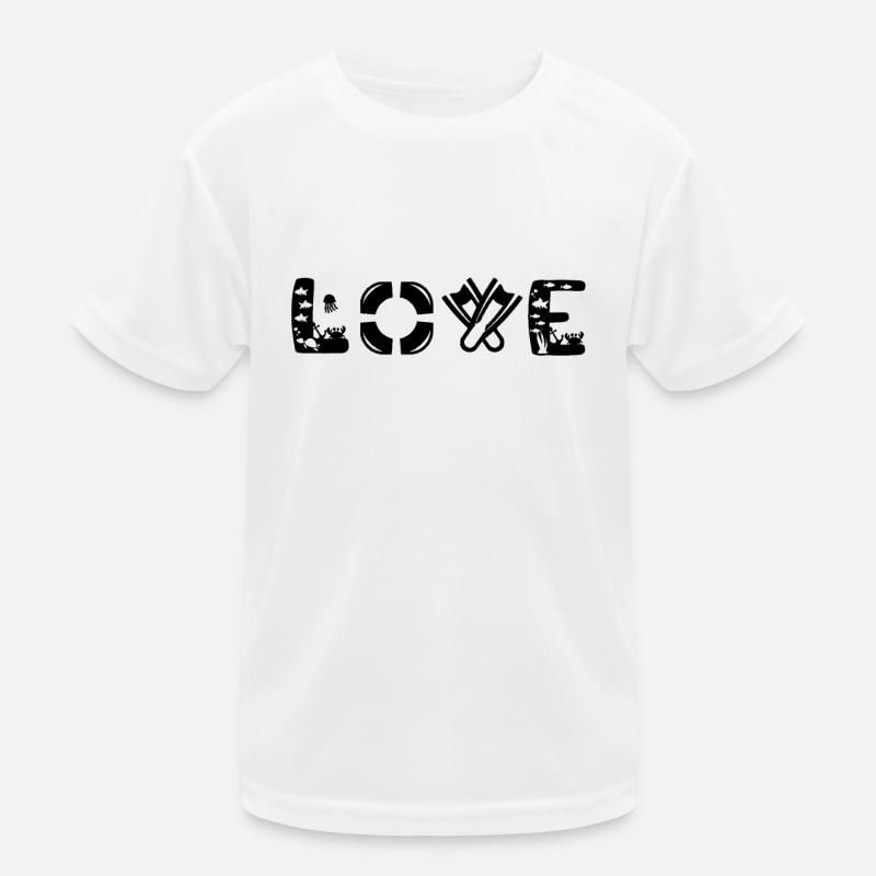 L'amour de la plongée T-shirt sport Enfant