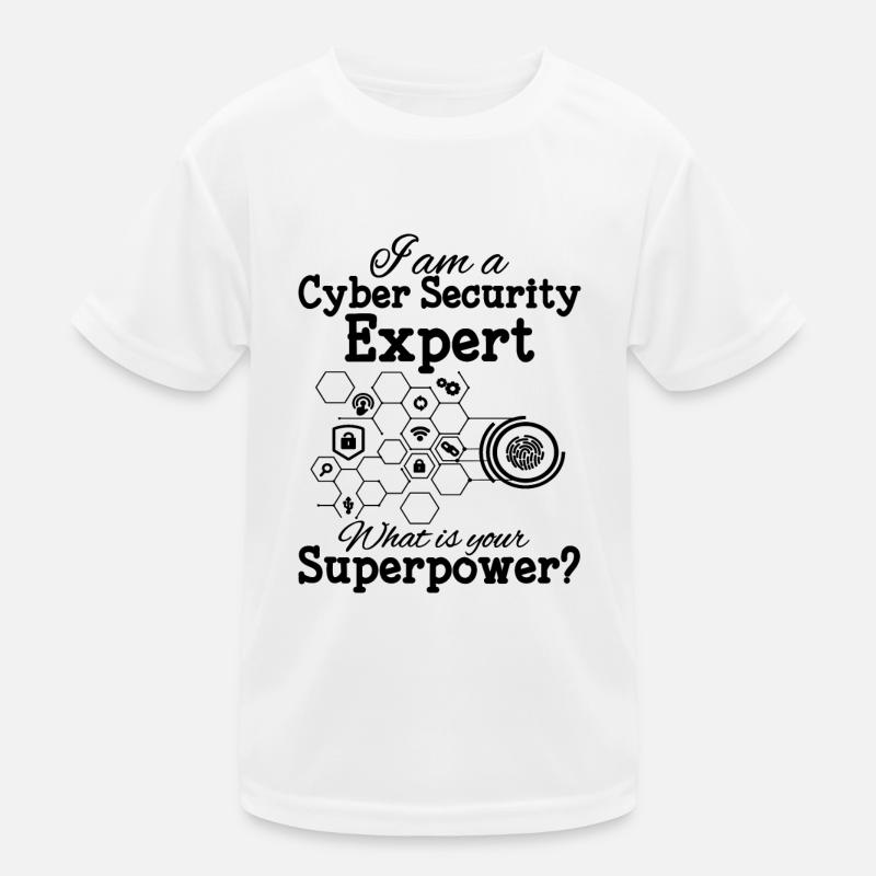 Cyber Security Experte - Kinder Funktions-T-Shirt - Weiß