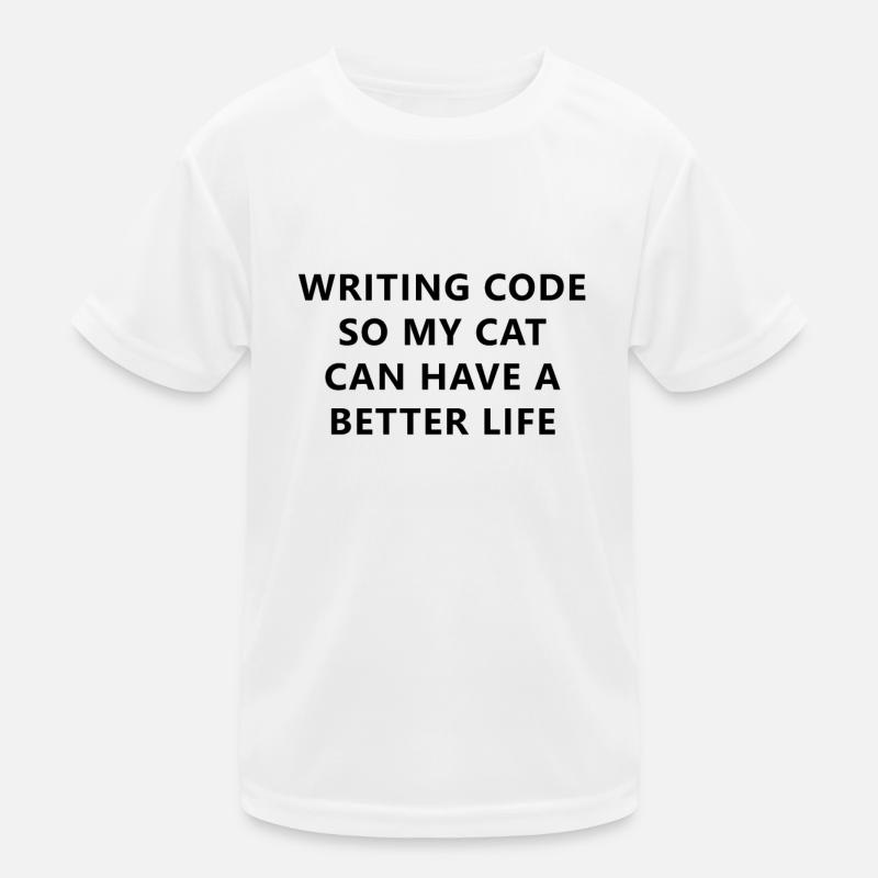 Programmer Ecrire Code Pour chien T-shirt sport Enfant