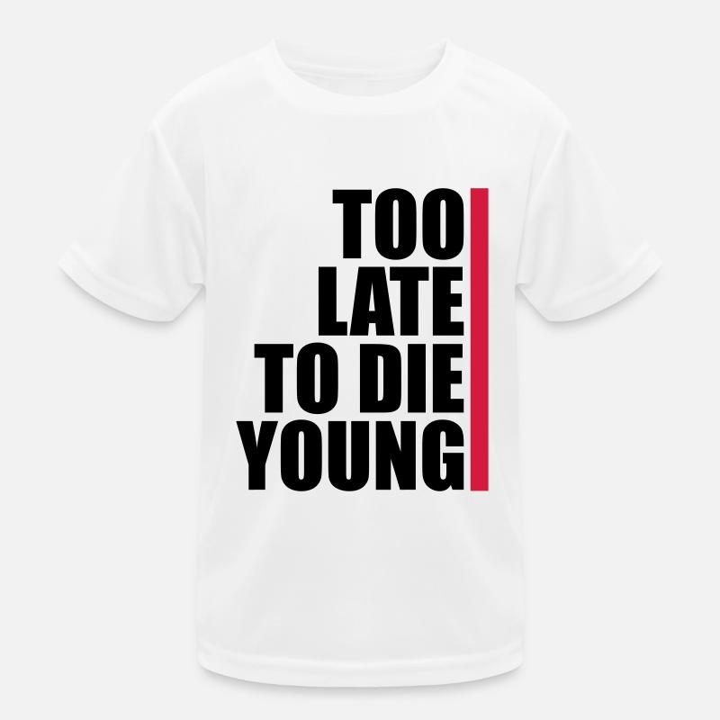 Die Young Text Kinder Funktions-T-Shirt