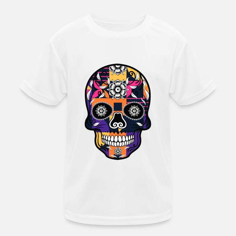 Crâne coloré T-shirt sport Enfant
