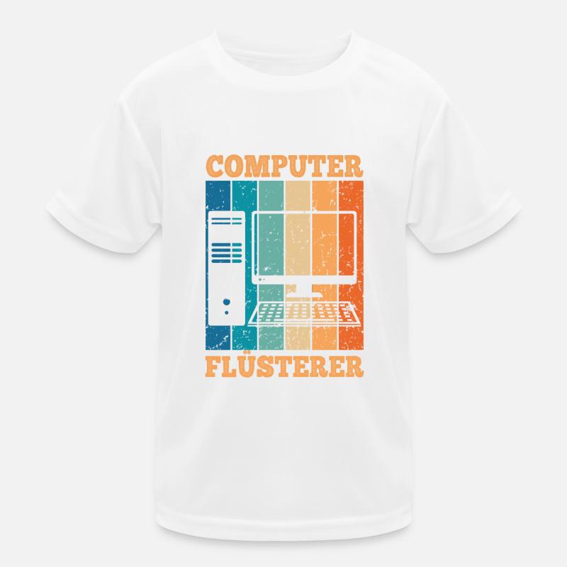 Computerflüsterer Informatiker Retro PC Computer Kinder Funktions-T-Shirt
