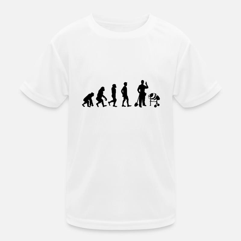 Concrete Mixer Evolution Concreting Botch Mason Kids Functional T-Shirt