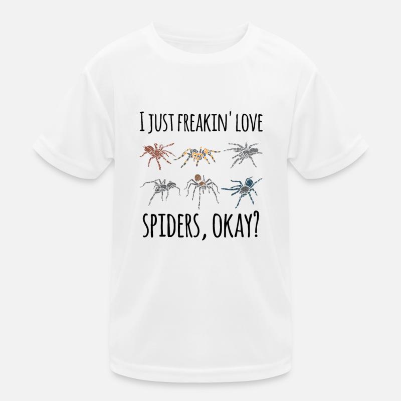 Spider love saying spider breeder breeding Kids Functional T-Shirt