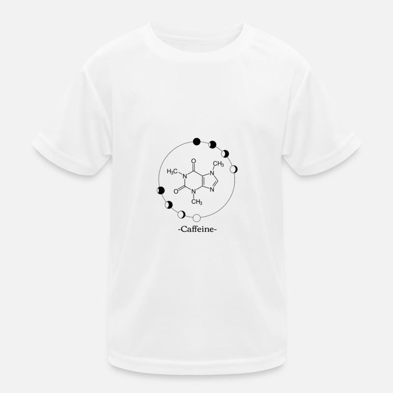 Caffeine molecule with outline Kids Functional T-Shirt