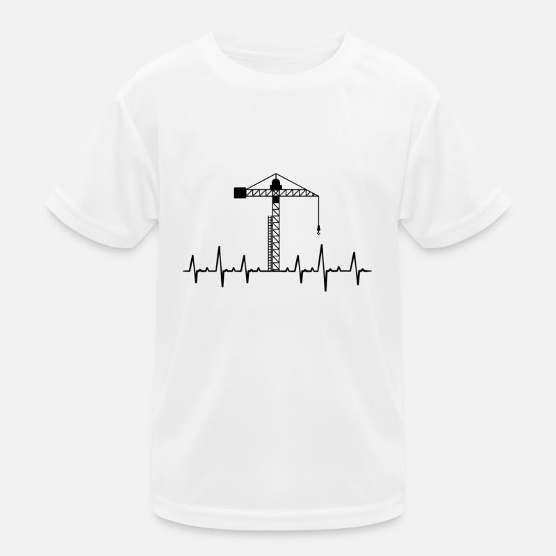 Crane cranes crane operator construction site excavator gift Kids Functional T-Shirt