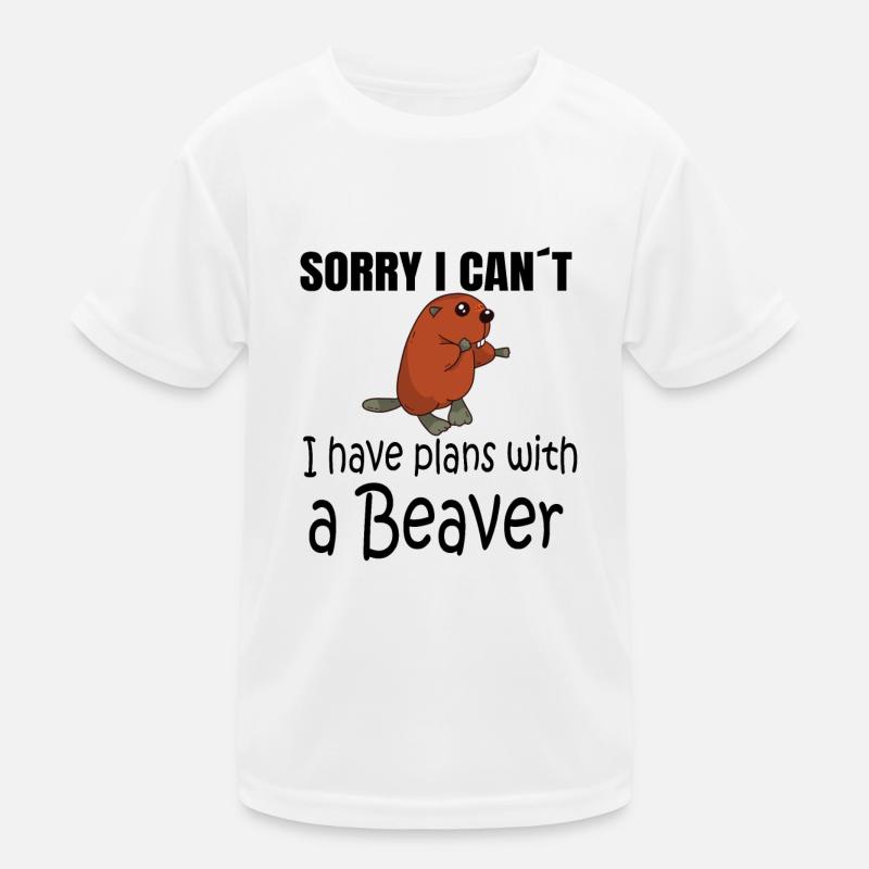 BEAVER: Plans with a Beaver Kinder Funktions-T-Shirt