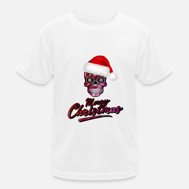 Tête de mort dans le design de Noël T-shirt sport Enfant