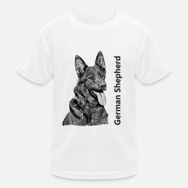 German Shepherd German Shepherd drawing Kids Functional T-Shirt