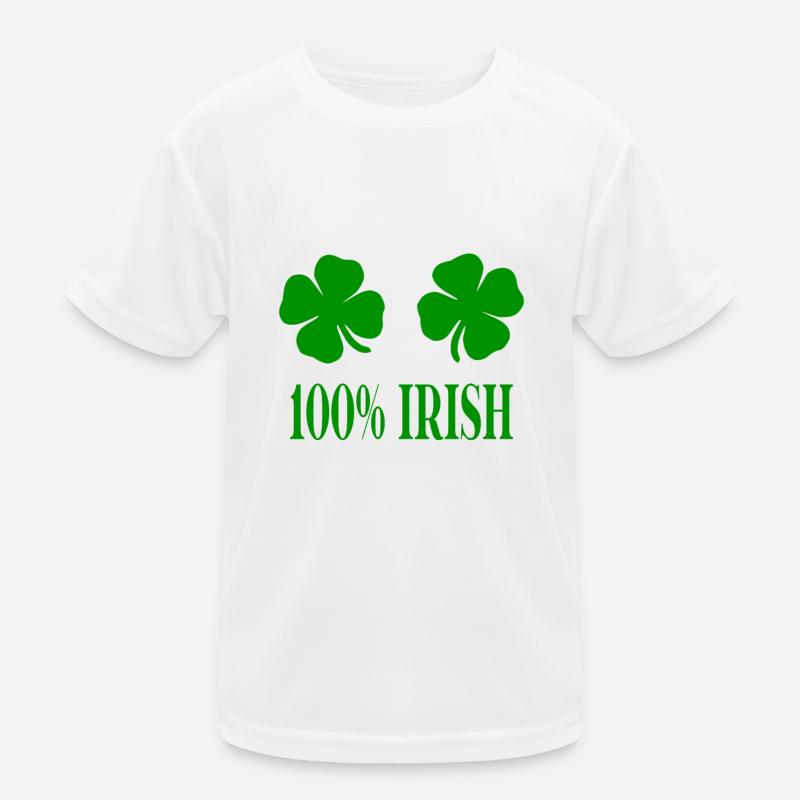 Cloverleaf 100% Irish St. Patrick's Day Gift Idea Kids Functional T-Shirt