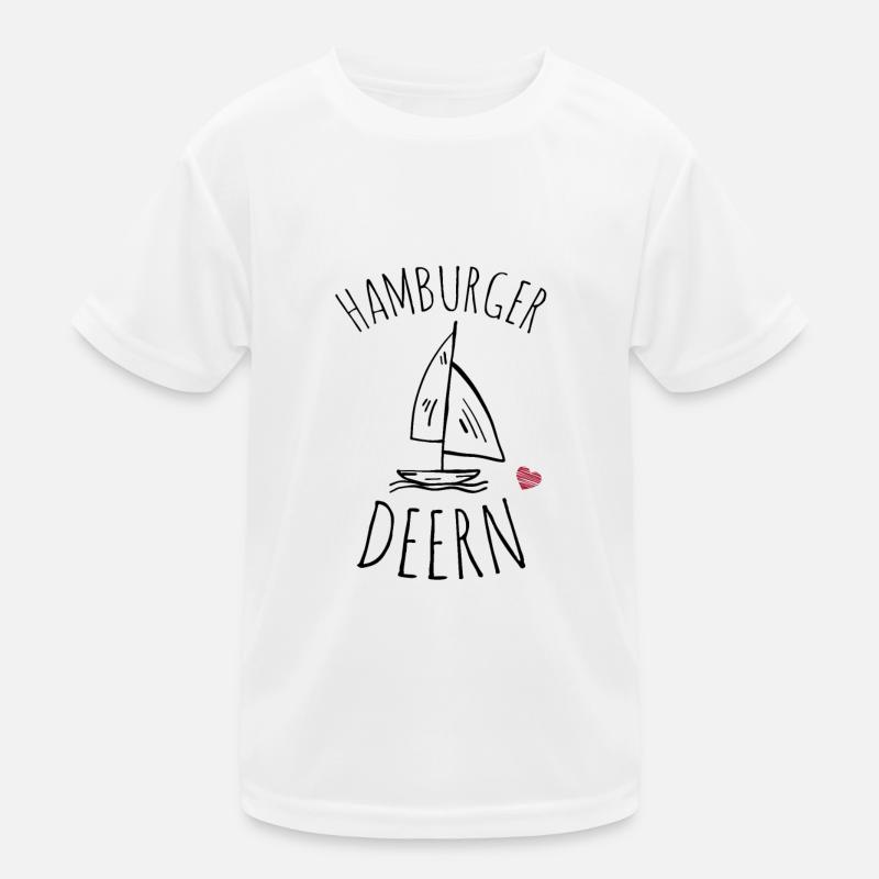 Segelboot Hamburger Deern Kinder Funktions-T-Shirt