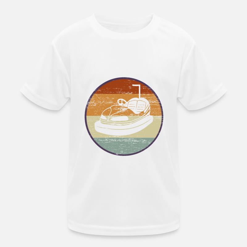 Autoscooter Retro Kirmes 90er Geschenk - Kinder Funktions-T-Shirt - Weiß