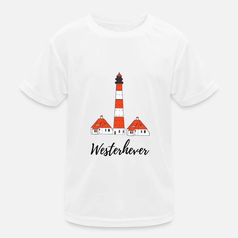 Leuchtturm Westerhever St. Peter Ording Kinder Funktions-T-Shirt