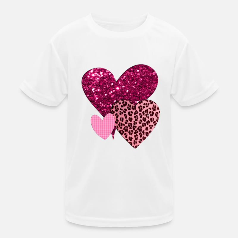Pretty Pink Hearts Kids Functional T-Shirt