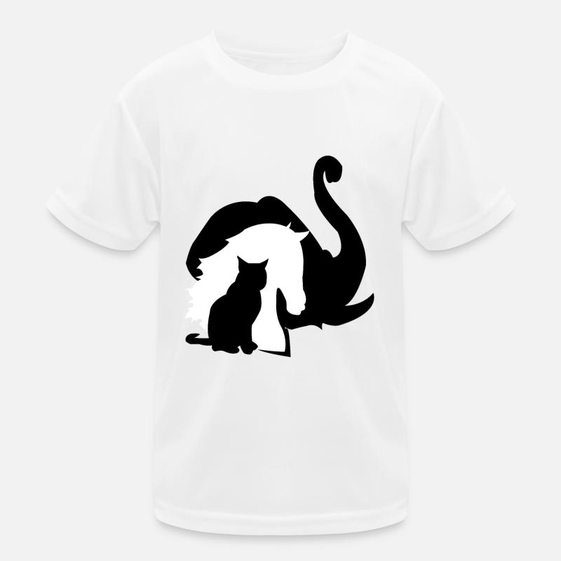 Elefant Pferd Katze Tiere Design Kinder Funktions-T-Shirt