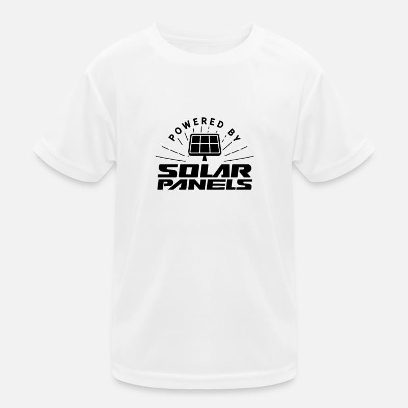 Angetrieben durch Solarenergie Solar Solarkraft Kinder Funktions-T-Shirt