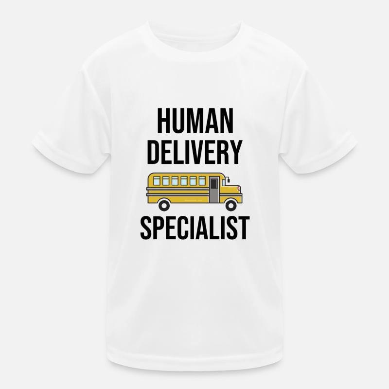 School bus driver gift | Bus driver driving a bus Kids Functional T-Shirt