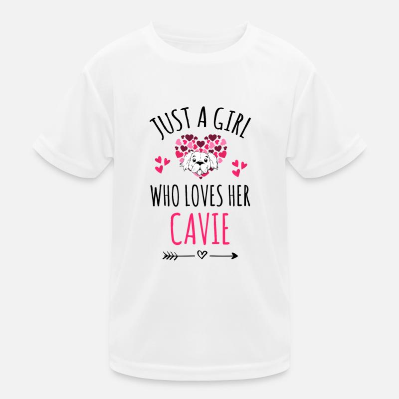 Cavie Mädchen | Cavalier King Charles Spaniel Kinder Funktions-T-Shirt