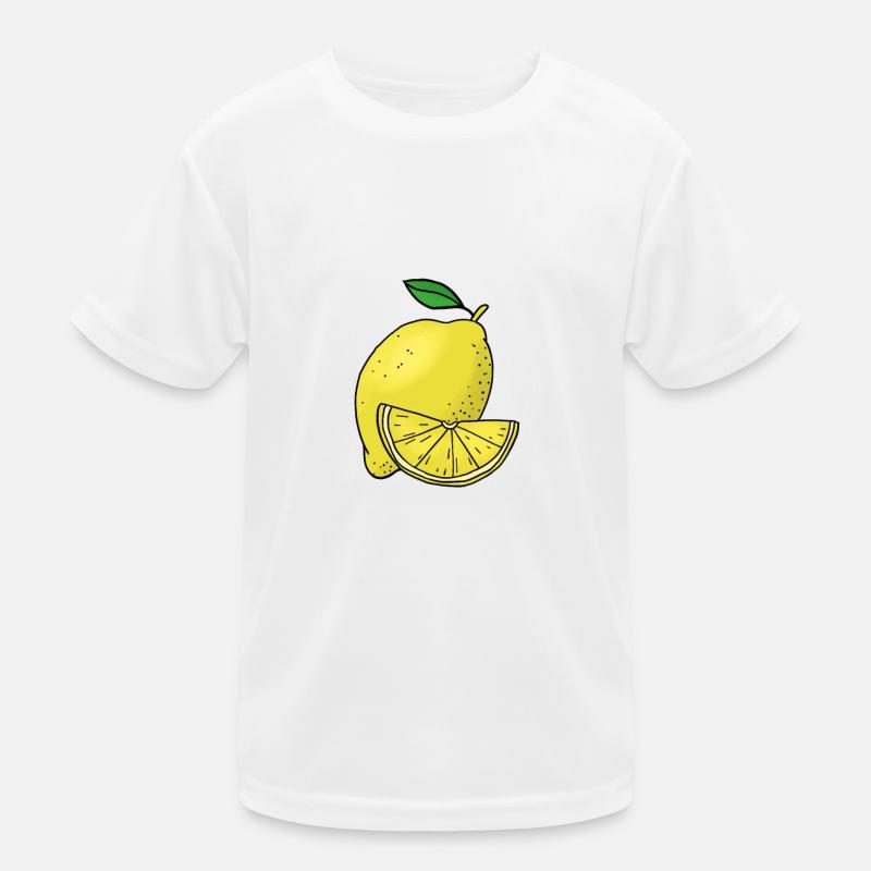 Lemon Hand gezeichnete Früchte Sommer Kinder Funktions-T-Shirt