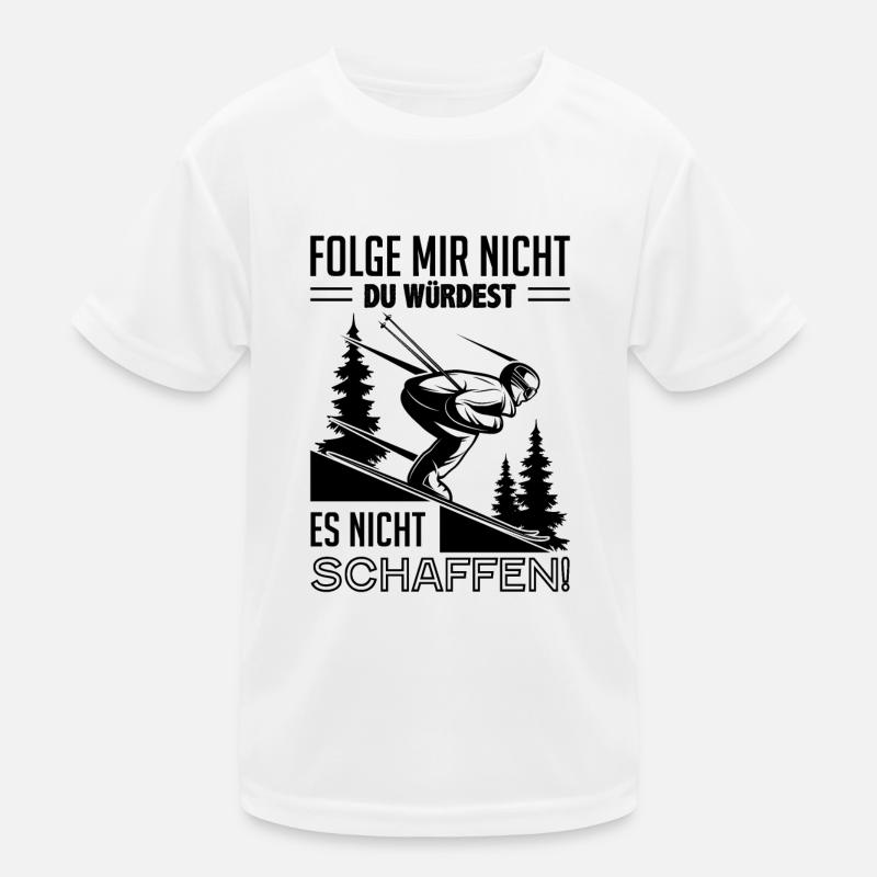 Skifahrer Geschenkidee Kinder Funktions-T-Shirt