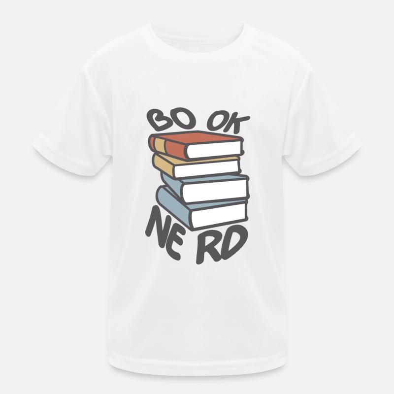 Book Nerd Book Stack Kids Functional T-Shirt