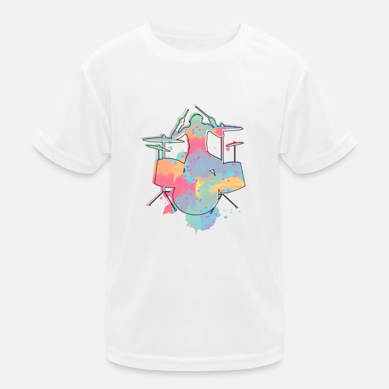 Schlagzeuger Kinder Funktions-T-Shirt