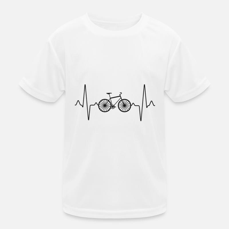 Fahrrad Herzschlag Kinder Funktions-T-Shirt