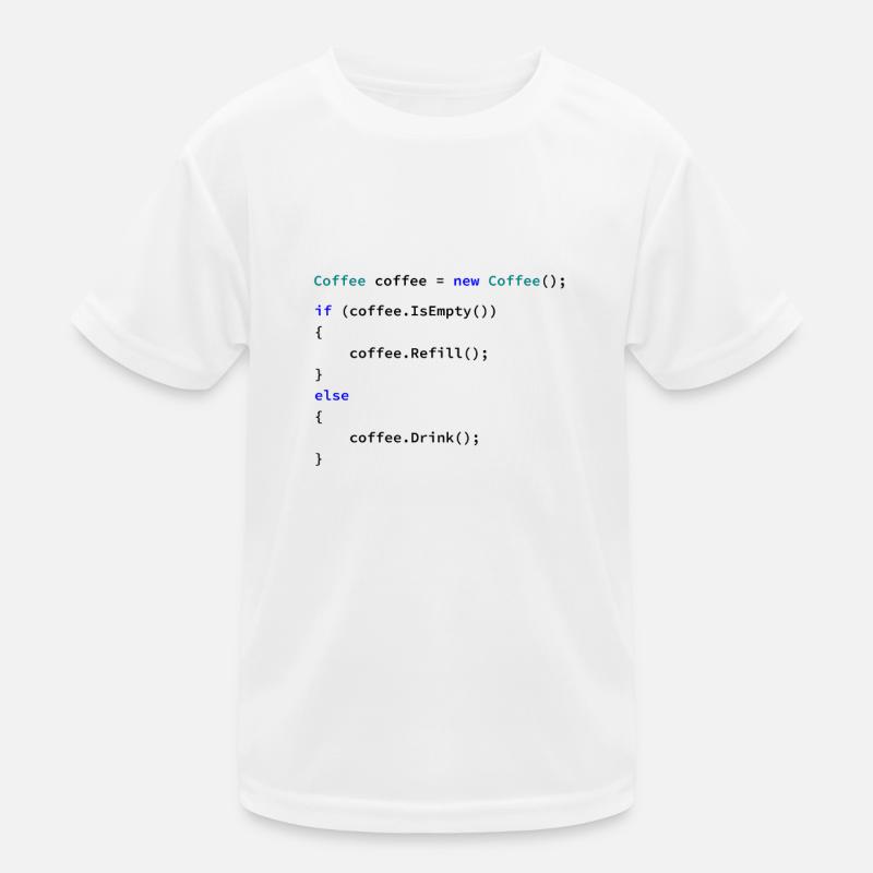 Café, Lorsque le café se remplit, sinon buvez T-shirt sport Enfant