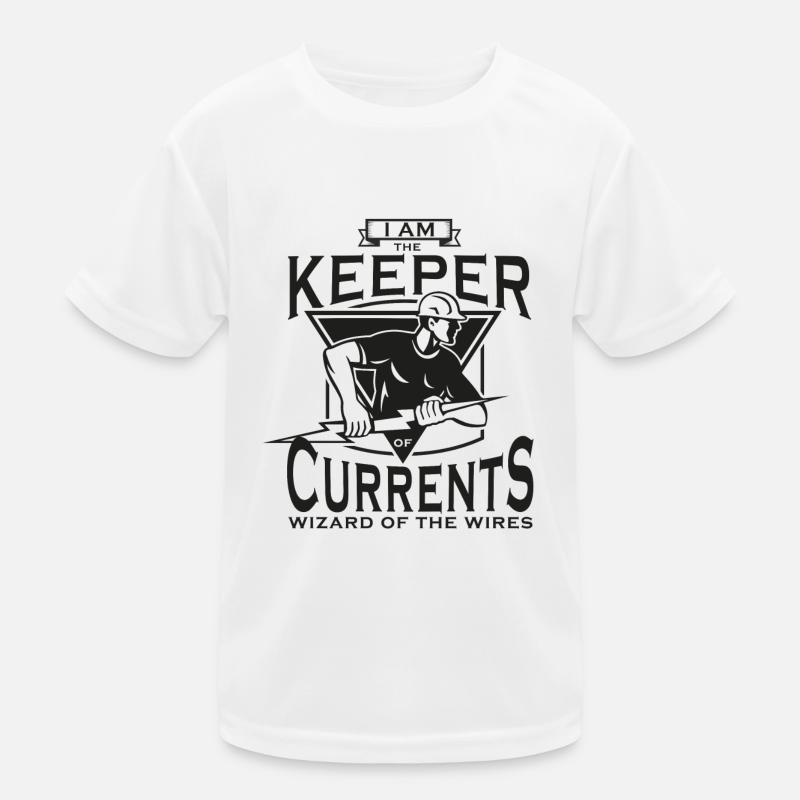 Elektriker Strom Blitzschlag Blitz Laden Geschenk Kinder Funktions-T-Shirt