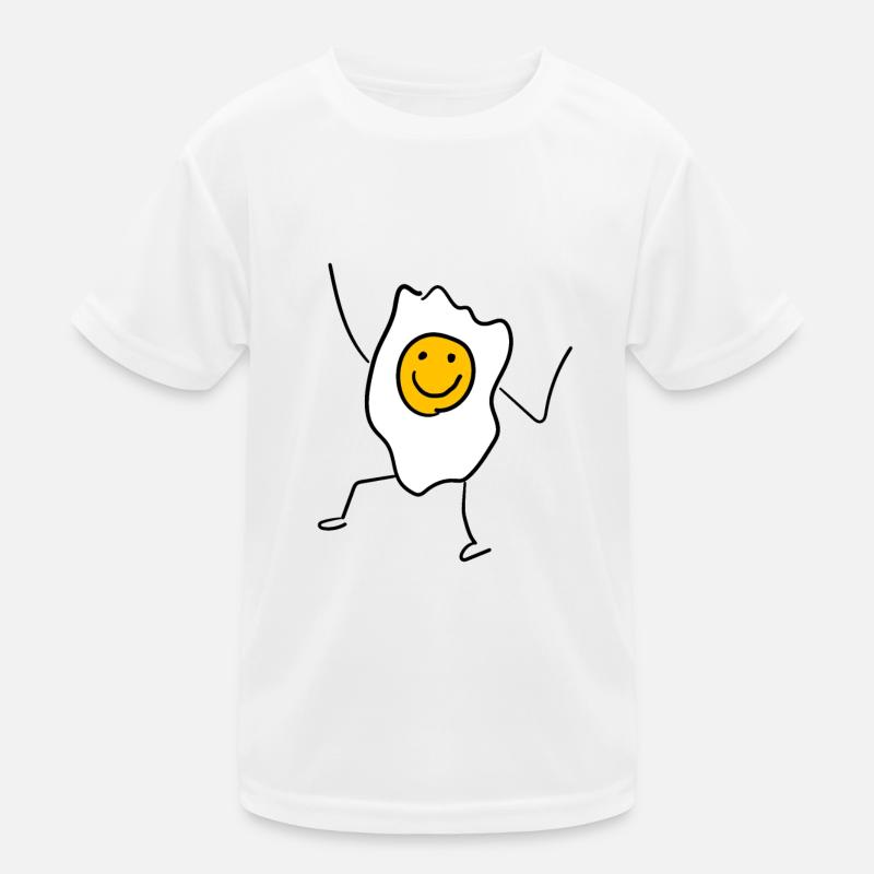 Ei Gelb lustiges Geschenk Eigelb Eier Spiegelei Kinder Funktions-T-Shirt