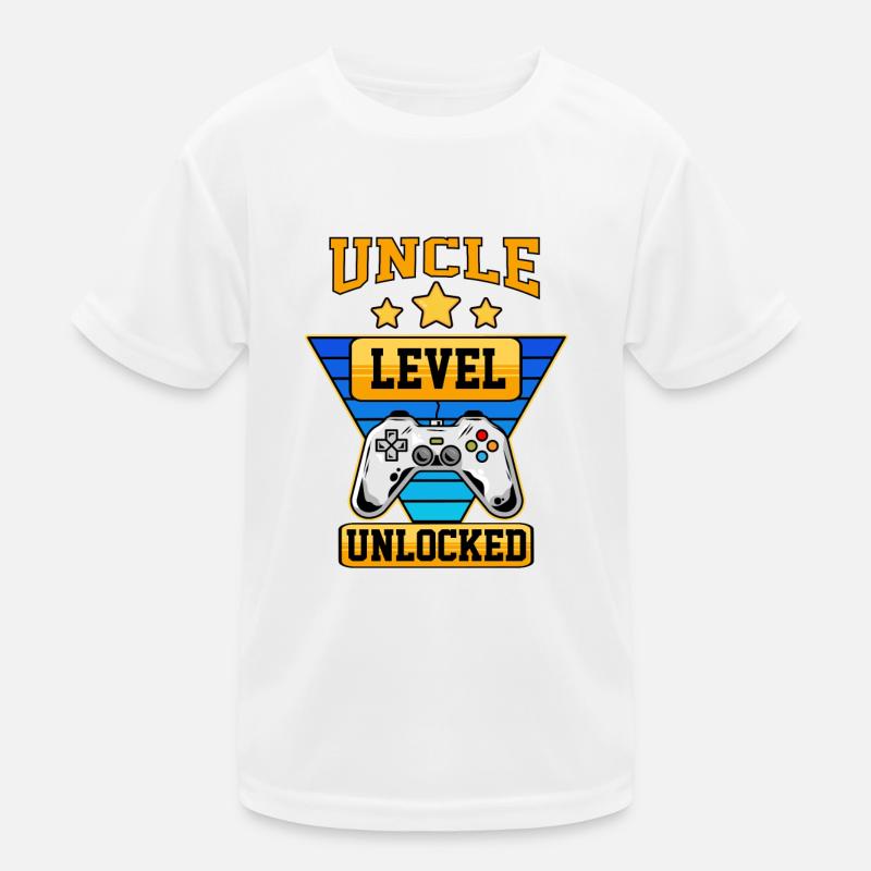 Uncle Level Unlocked Kids Functional T-Shirt