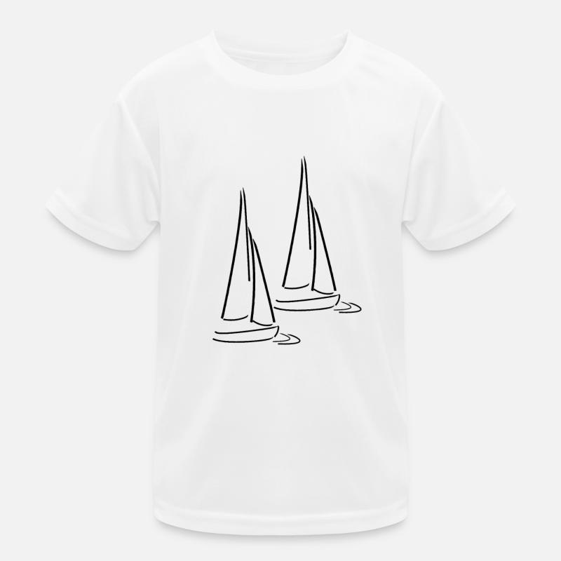 Segelboot Sailingboat Kinder Funktions-T-Shirt