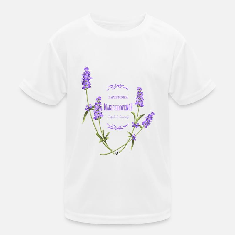 Lavande fleurs image avec inscription T-shirt sport Enfant