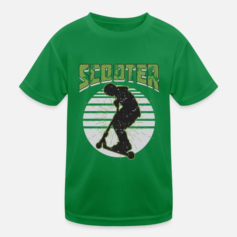 Scooter Stuntscooter Stunt Roller Kinder Funktions-T-Shirt