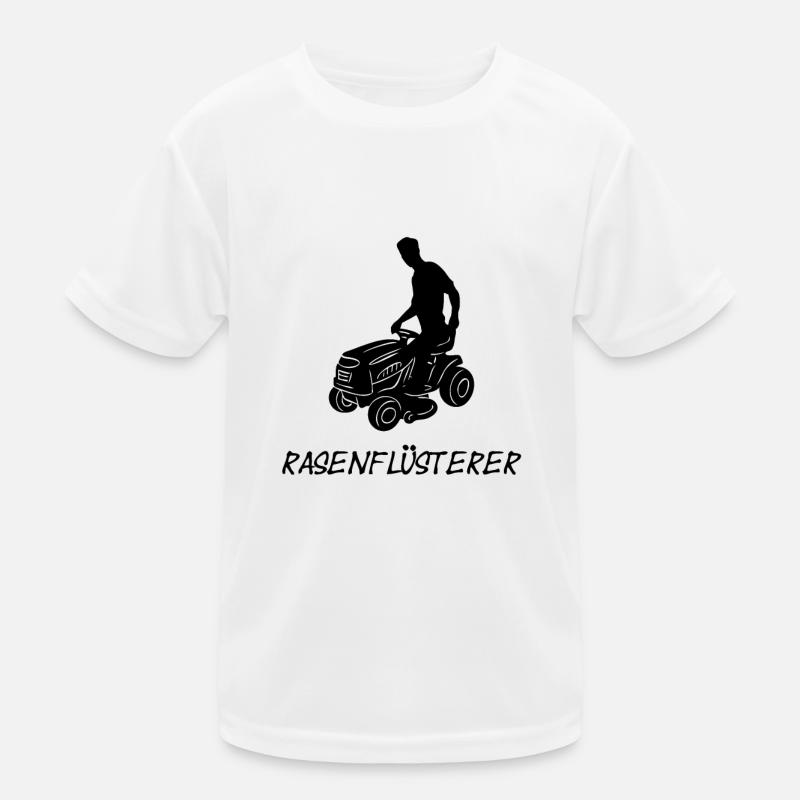 Rasenflüsterer Rasentraktor Rasenmähen Rasenmäher Kinder Funktions-T-Shirt