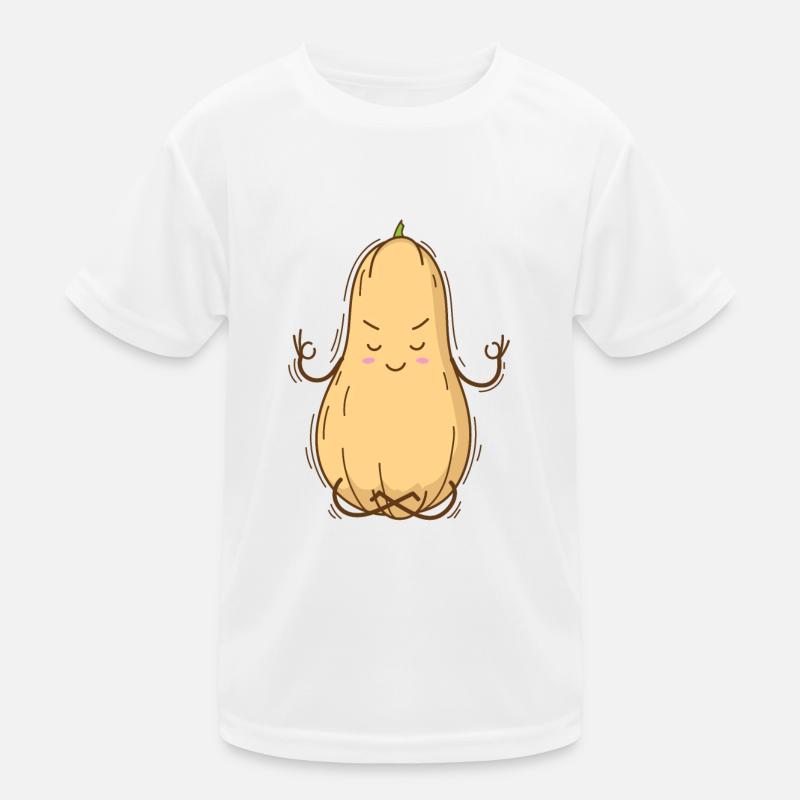Butternut Pumpkin while meditating Kids Functional T-Shirt