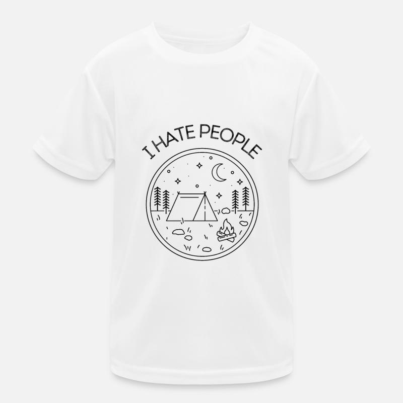 I Hate People Camping Forest Kids Functional T-Shirt