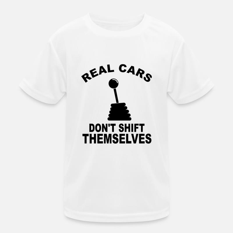 Real Cars Dont Shift Themselves - Car Drifting T-shirt sport Enfant
